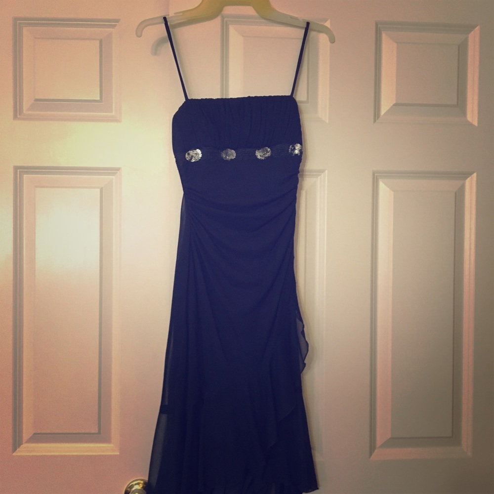 Knee length blue dress